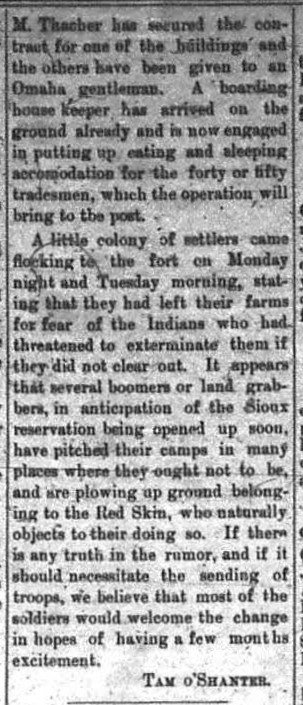 Black and white cropped photo of a newspaper column.