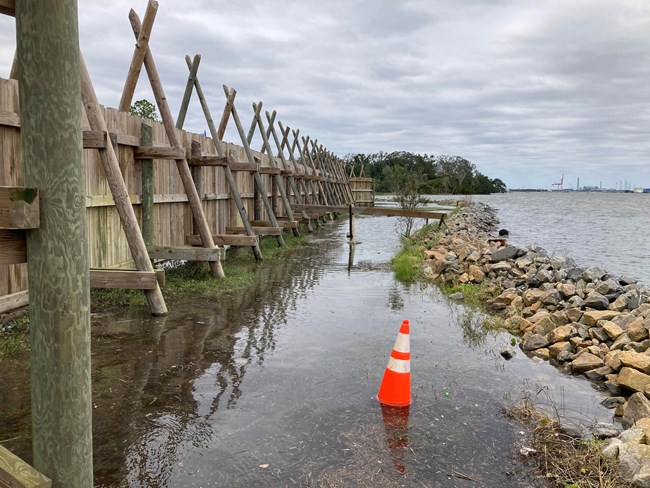 flooding and cone at fort wall