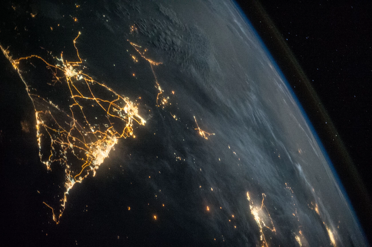 International Space Station night pass Earth observation Earth observation taken during night pass by an Expedition 36 crew member on board the International Space Station 19 July 2013