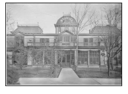 black and white portrait of a building