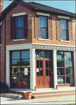Two-story brick building. Two-story brick building.