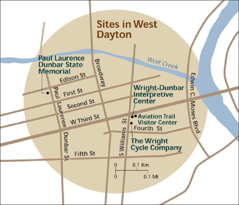 Map of west Dayton. Map of west Dayton.