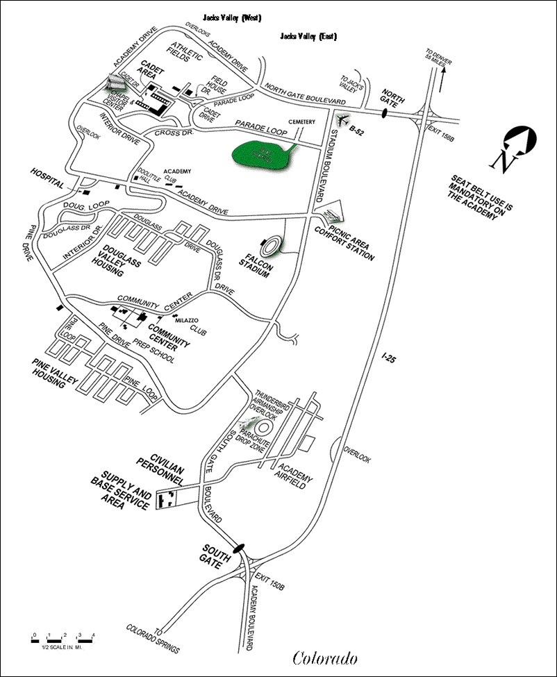Map of the air force academy. Map of the air force academy.
