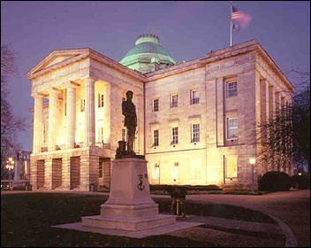 North Carolina state capitol building. North Carolina state capitol building.