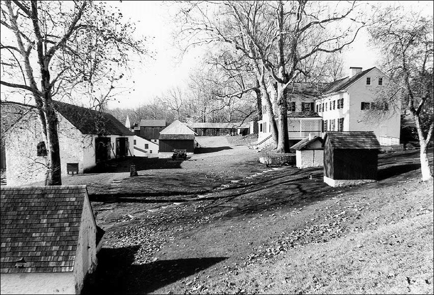 Ironmaster's House and Outbuildings on a hillside. (National Park Service, Joseph Lee Boyle, photographer) Ironmaster's House and Outbuildings on a hillside. (National Park Service, Joseph Lee Boyle, photographer)