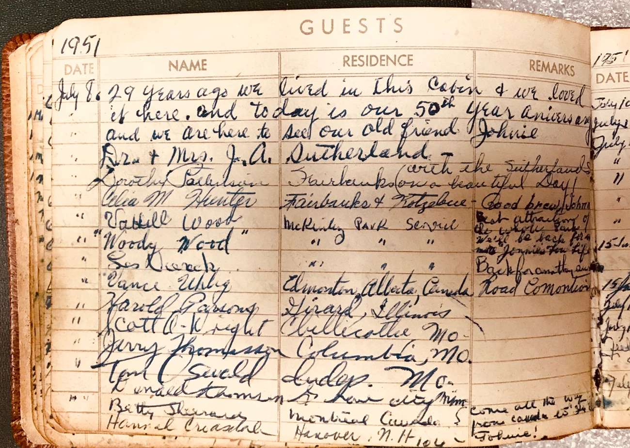 Busia Log Book a book with handwritten entries of names and dates
