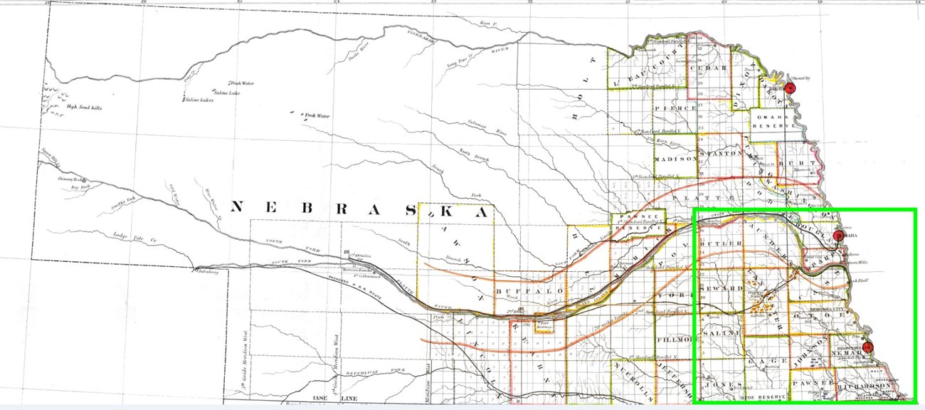 Map of Nebraska