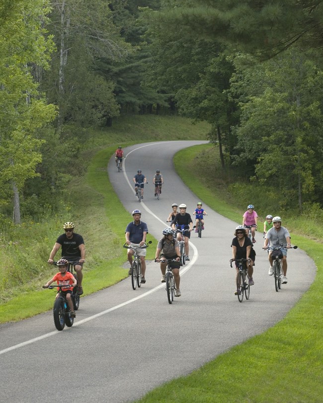 bikes on paved path