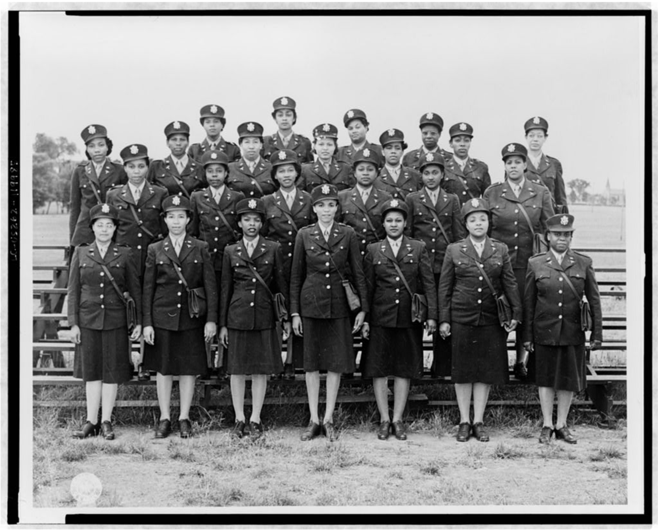 Twenty-four of the first contingent of Negro nurses assigned to the European Theater of Operations. Twenty-four of the first contingent of Negro nurses assigned to the European Theater of Operations.