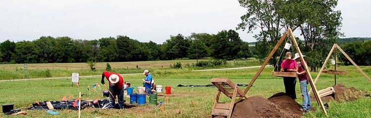 archeology excavation crew