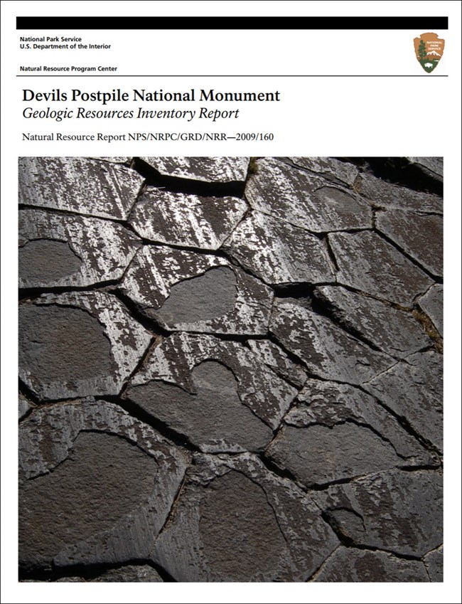 devils postpile gri report cover tops of hexagonal columns shown