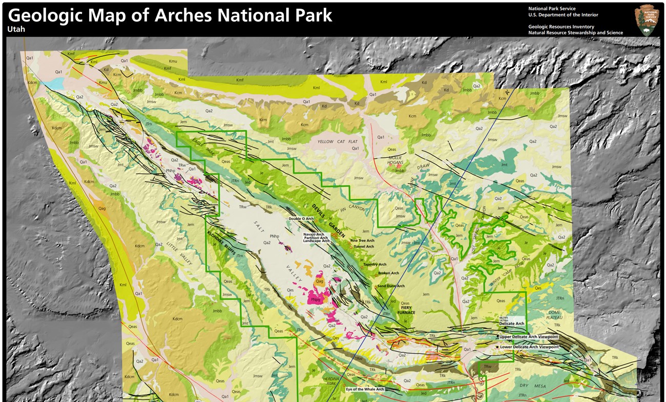 image of arches gri geologic map