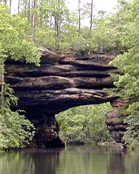 Sandstone arch over Pickett Lake