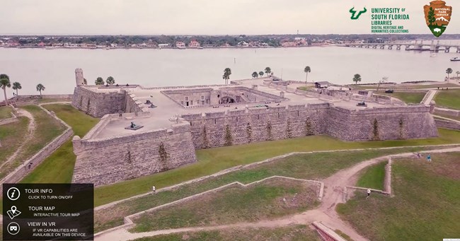 overhead view of castillo de san marcos