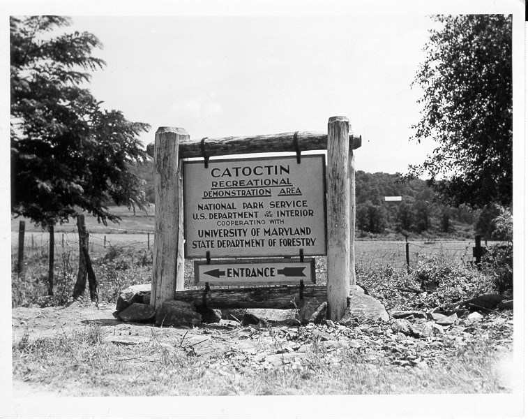 Catoctin Recreational Demonstration Area sign