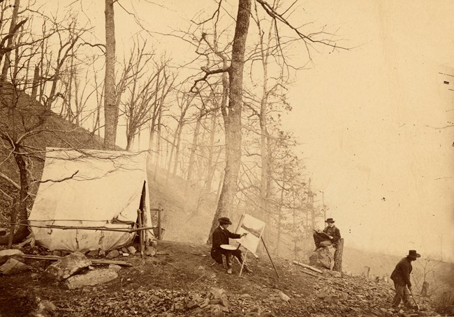 Artist James Walker on Lookout Mountain