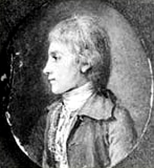 Historic drawing of Alexander Hamilton in 1773.