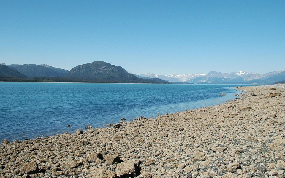 Steamship passengers enjoy the icy scene in Muir Inlet