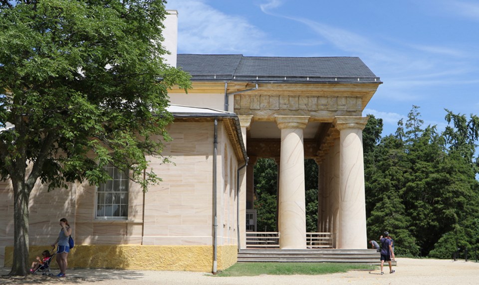 Side view of Arlington House in 2016.