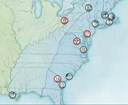 Artist rendering of the people and sites that will be included in the exhibit.