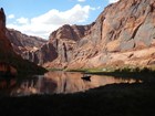 A boat on the Colorado River, Grand Canyon.