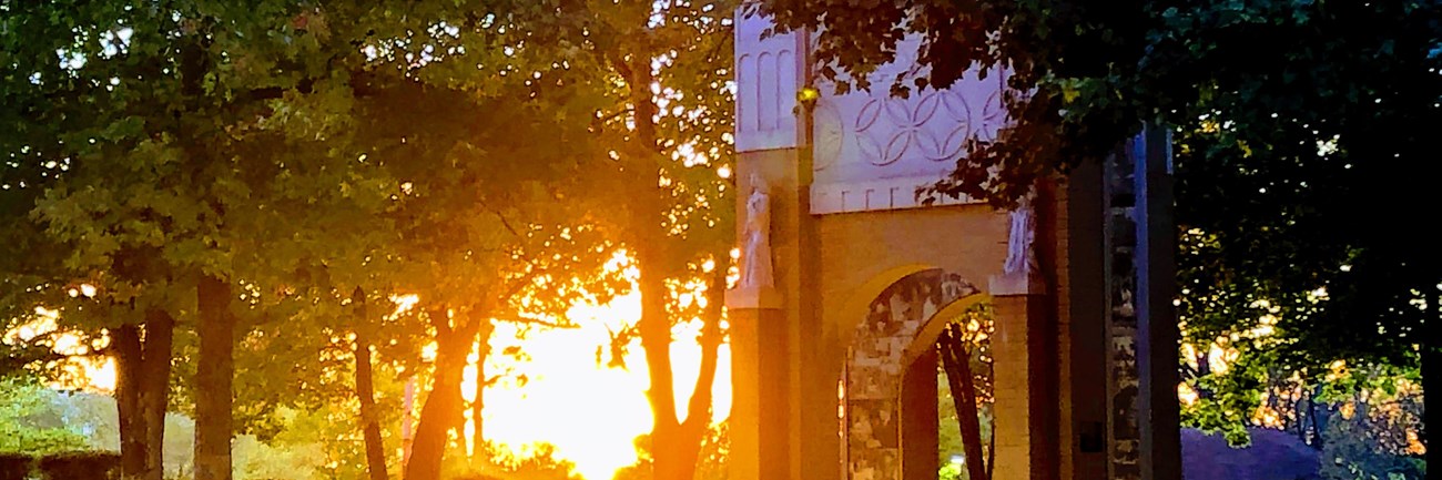 Commemorative Garden at dusk