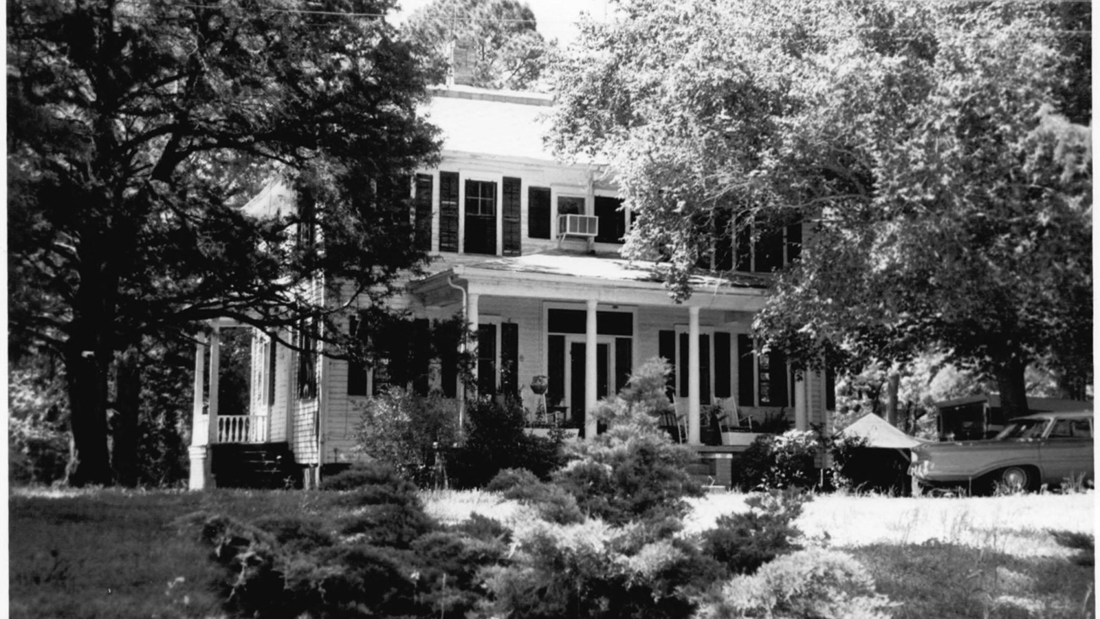 An old Victorian style home where that served as the residence of the principal of the school.