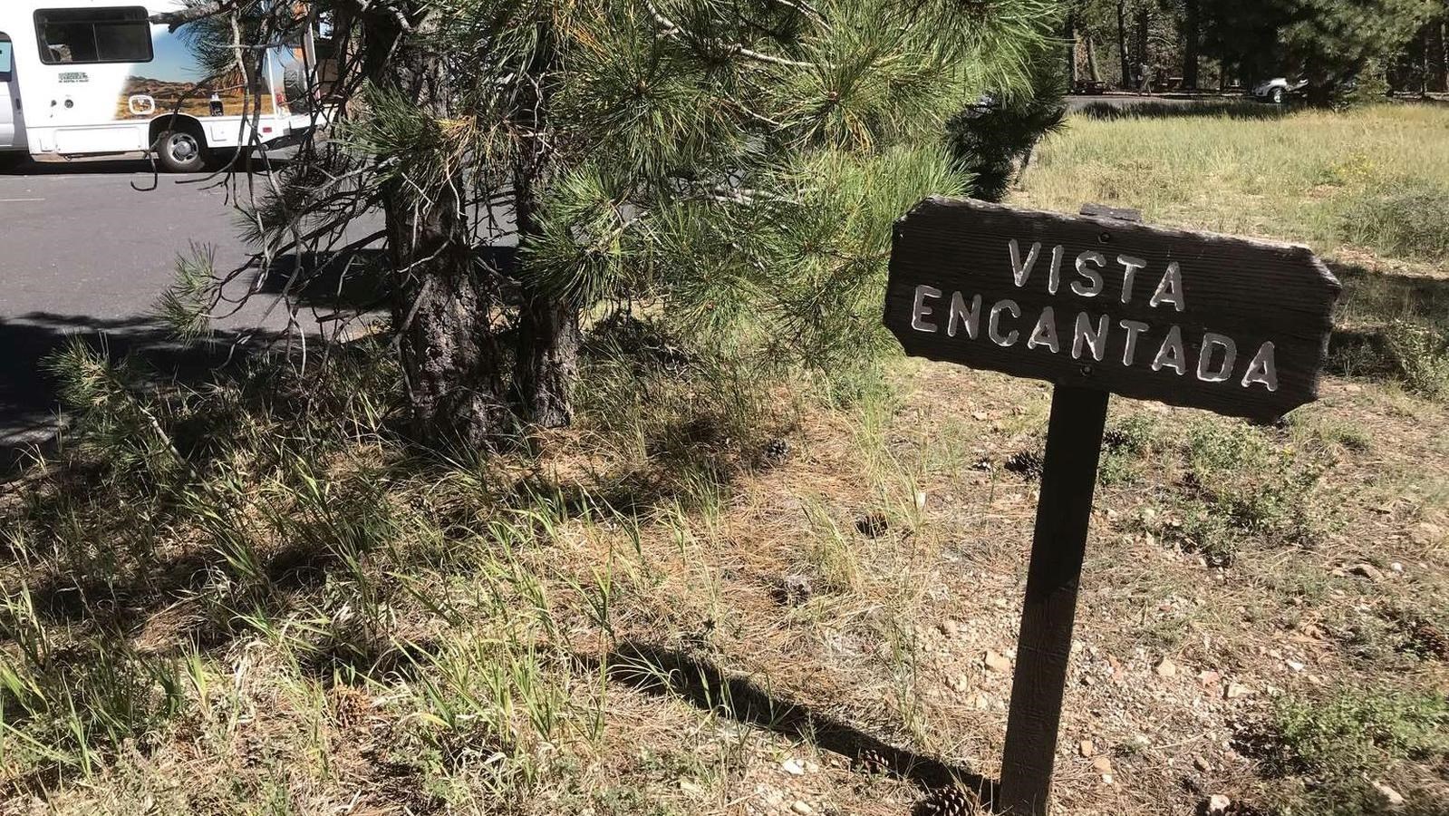 A wooden sign with