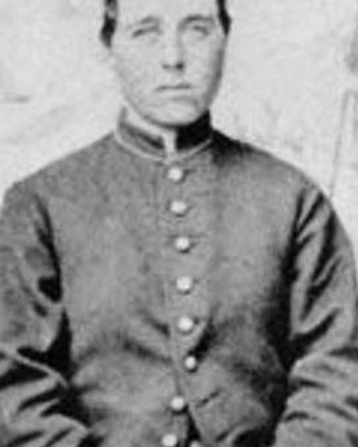 black and white portrait in uniform