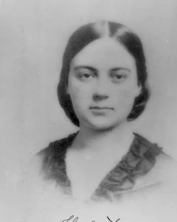Portrait photo of a woman named Elizabeth Burt in black and white.