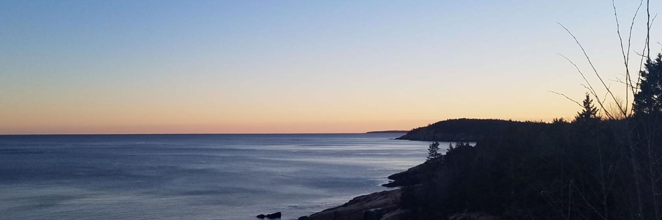 View of the ocean and coastline from the ocean path trail