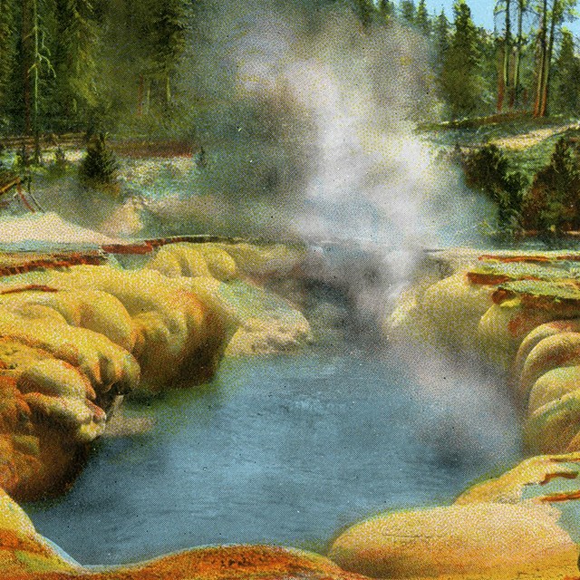 Oblong Geyser Crater, Yellowstone Park