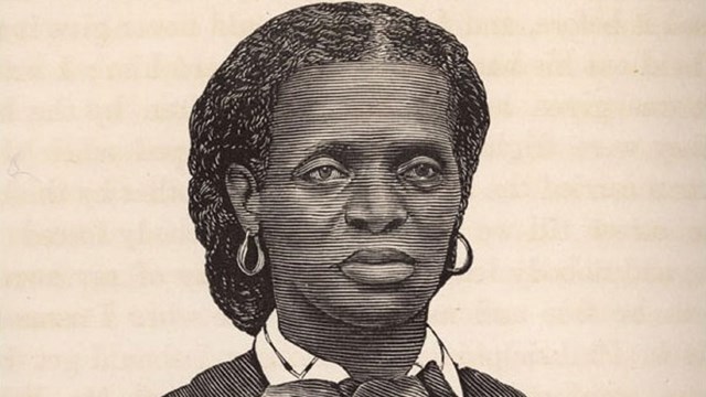 Engraving portrait of Black American and freedom seeker Jane Johnson. 