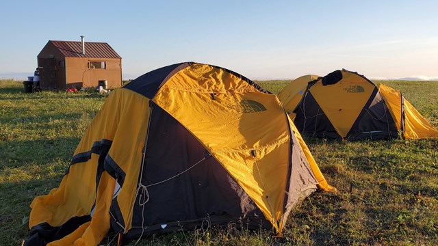 Camping at Aniqaag ranger station 