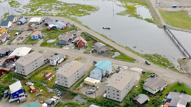 Flight-seeing view of Kotzebue 