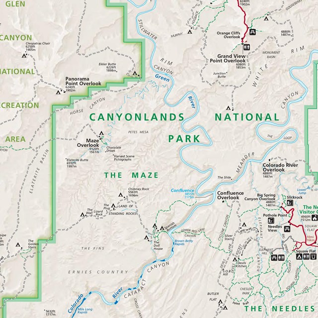 a map of Canyonlands National Park