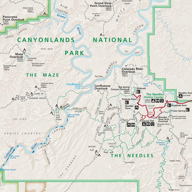 a map of Canyonlands National Park