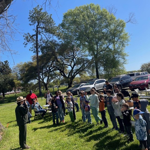 Jr. Rangers being sworn in