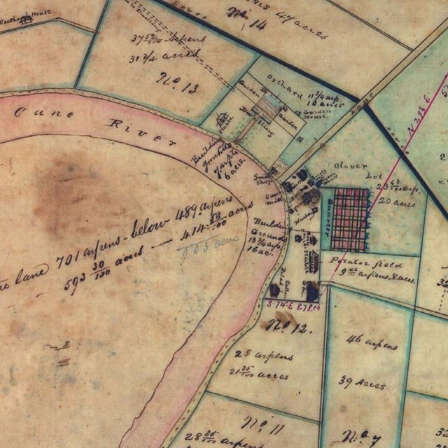 Map of 1850's Magnolia Plantation 