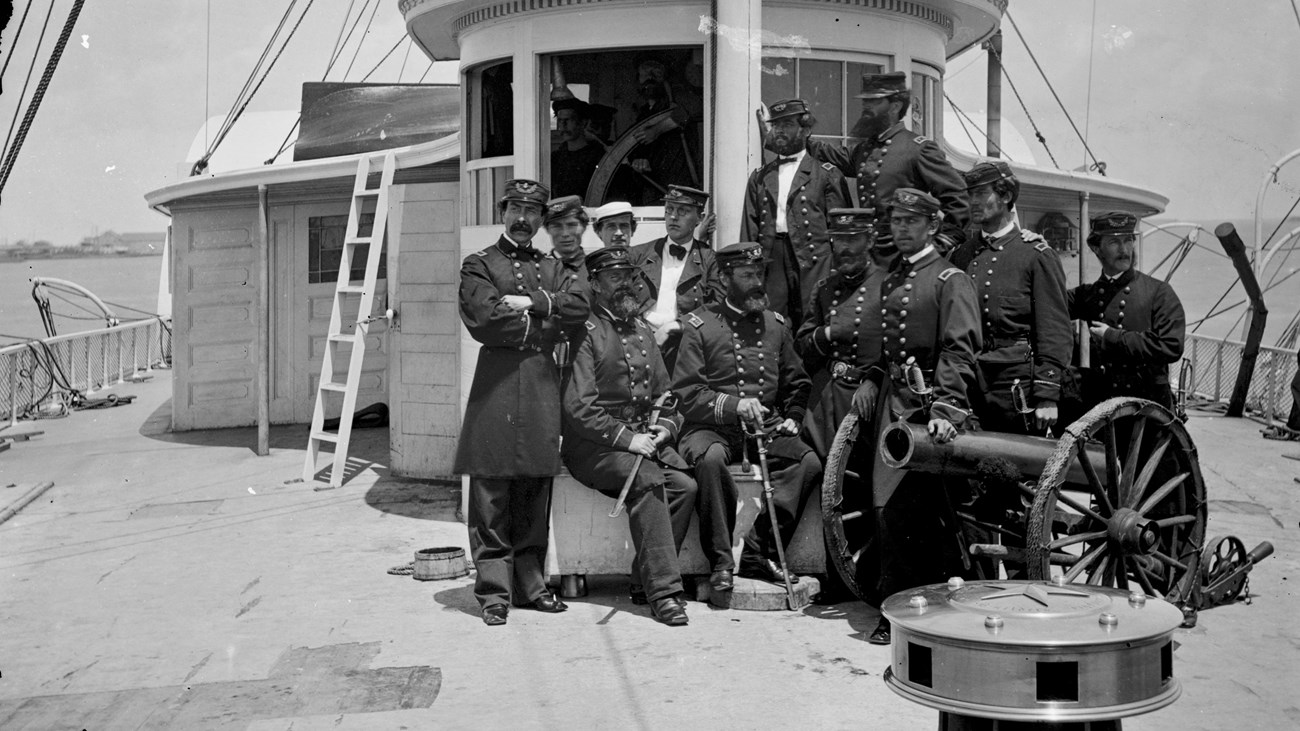 Sailors aboard the U.S.S. Philadelphia.