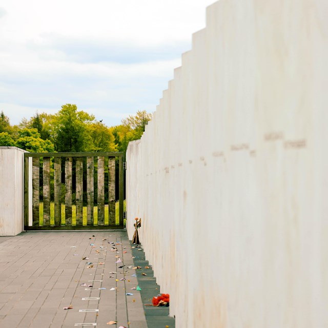 Wall of Names with the Ceremonial Gate.