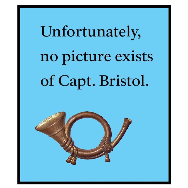 Blue square with infantry bugle, text above: 