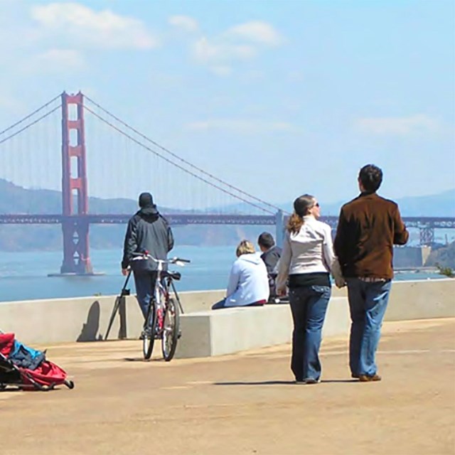 thumbnail of brochure showing a view of golden gate from Lands End