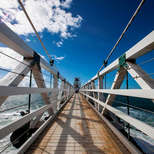 View of the walkway out to the lighthouse