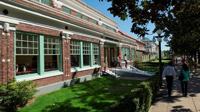 A view of the Superior Bathhouse, looking south.