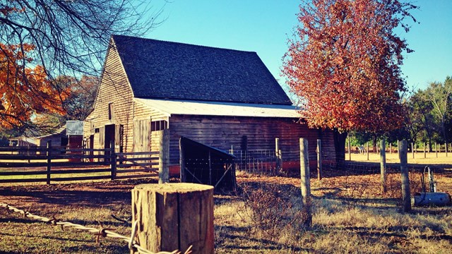 Cabin on a farm