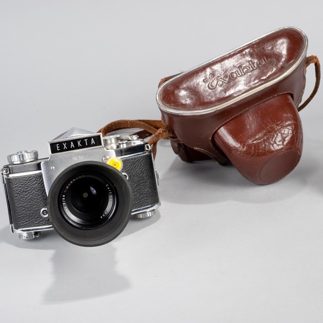 A Exakta camera and leather case