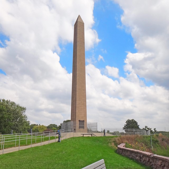 Large statue on a sunny day