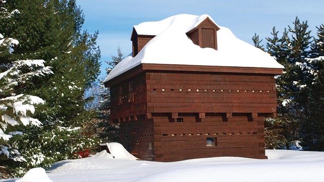 Building in snow