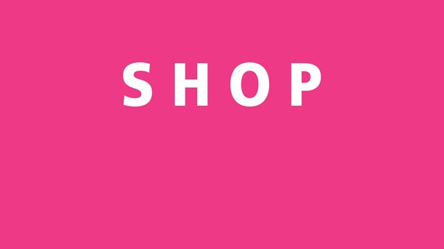 Pink background with the word 'shop'